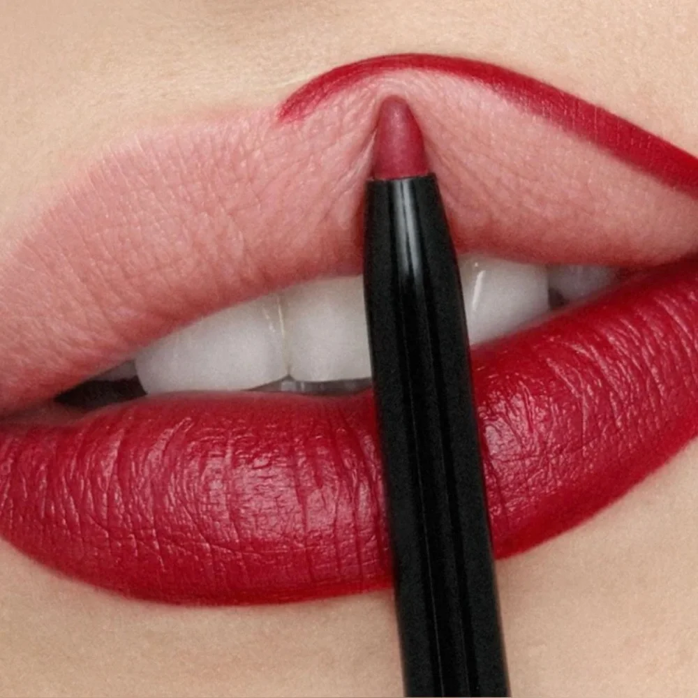 NEW [Stila] Glaze Lip Liner Crayon in Crimson (red shade), Full Size Designer! - Picture 3 of 6